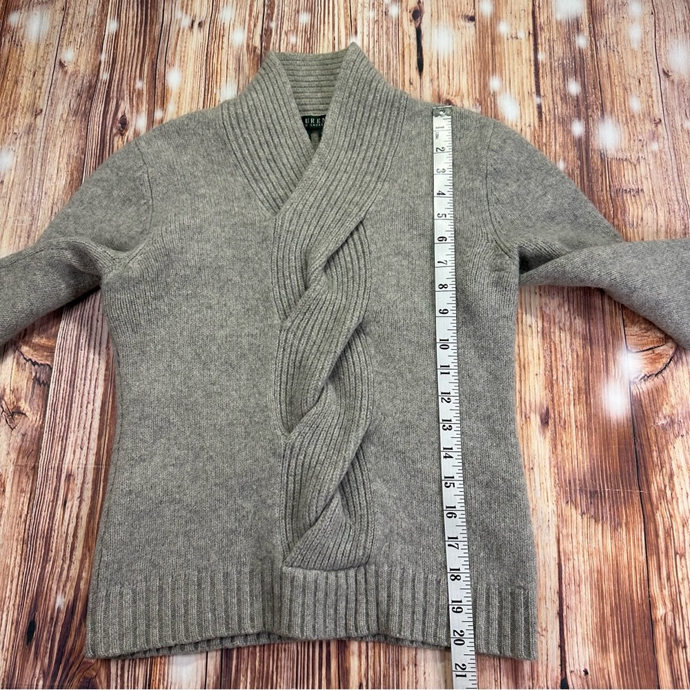 LAUREN Ralph Lauren Womens Lambswool Braided Sweater Size XS - Picture 7 of 11